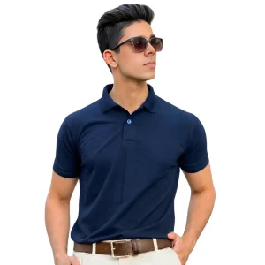 Classic Navy Blue Polo Tee