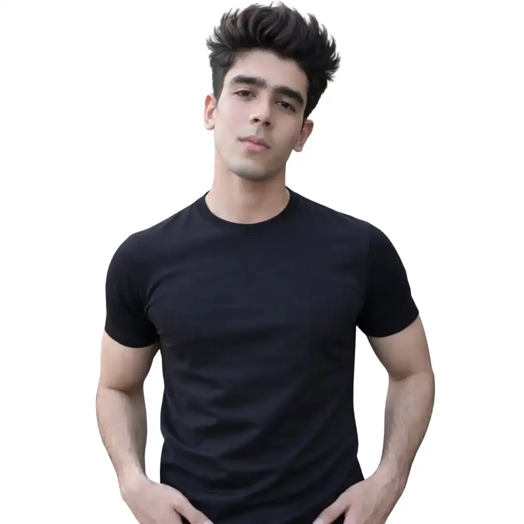 Classic Black Basic T-Shirt - Image 2