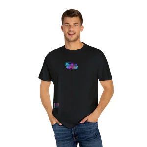 Black Neon Typography Graphic T-Shirt