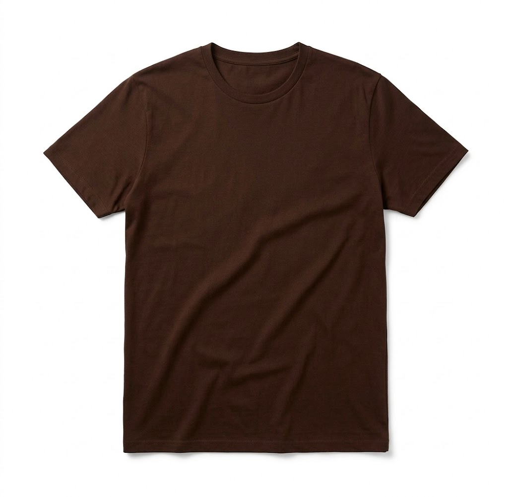 Classic Dark Brown Basic T-Shirt - Image 2