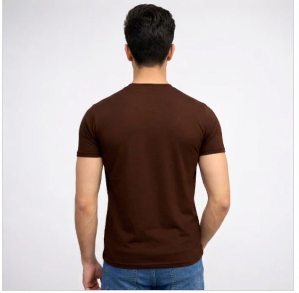 Classic Dark Brown Basic T-Shirt - Image 3