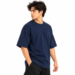 Navy Blue Oversized Drop Shoulder T-Shirt