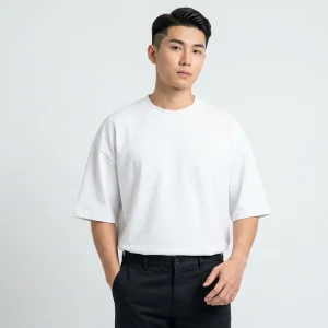 White Oversized Drop Shoulder T-Shirt
